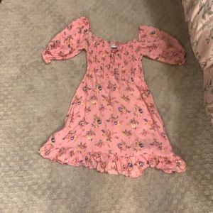 Faithful Floral Pink Dress in XS